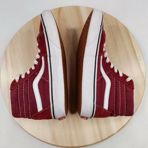 Vans SK8-Hi Tops Rumba Red & White Skate Shoes Sneakers US Women 6.5 / Men 5 - Picture 10 of 15